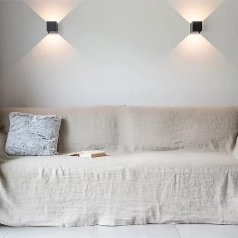 French Pure Linen 100% Fabric Pure Color Sofa Cover Cloth Sofa Towel Suitable for All Seasons Love Seat Couch Cover Summer Ne