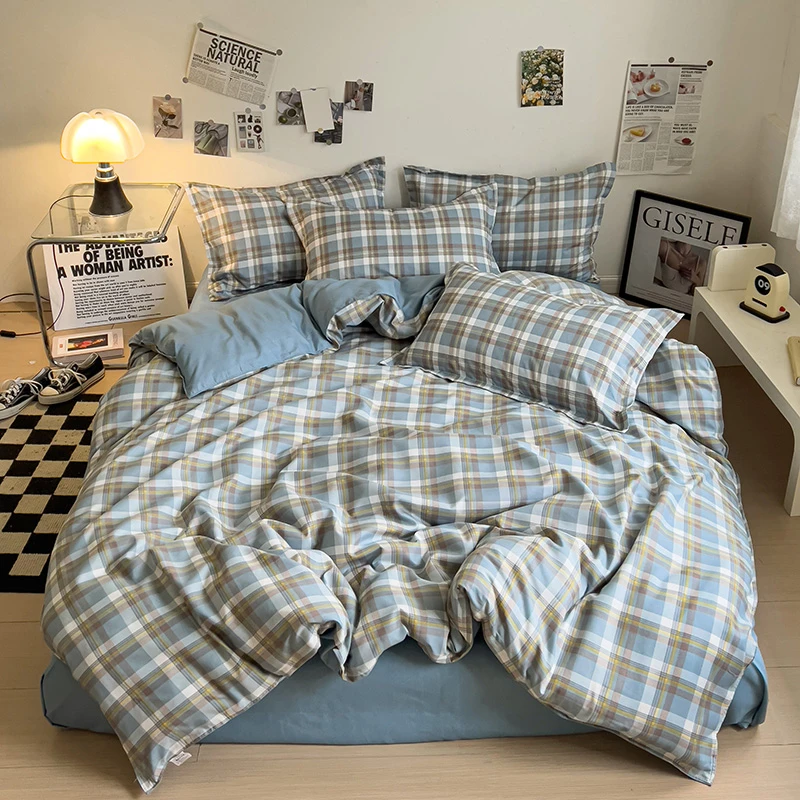 New Cute Stars Printed Bedding Set 4/3/1 Pcs Skin-friedly Breathable Duvet Covers Comfortable Durable Single Double Quilt Cover - Image 41