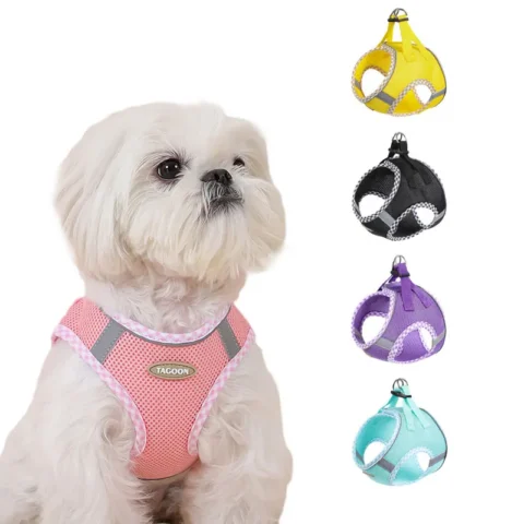 Dog Harness for Cats Adjustable Small Pet Dogs Harness And Leash Set Breathable Vest for Pug Chihuahua Bulldog Dog Accessorie