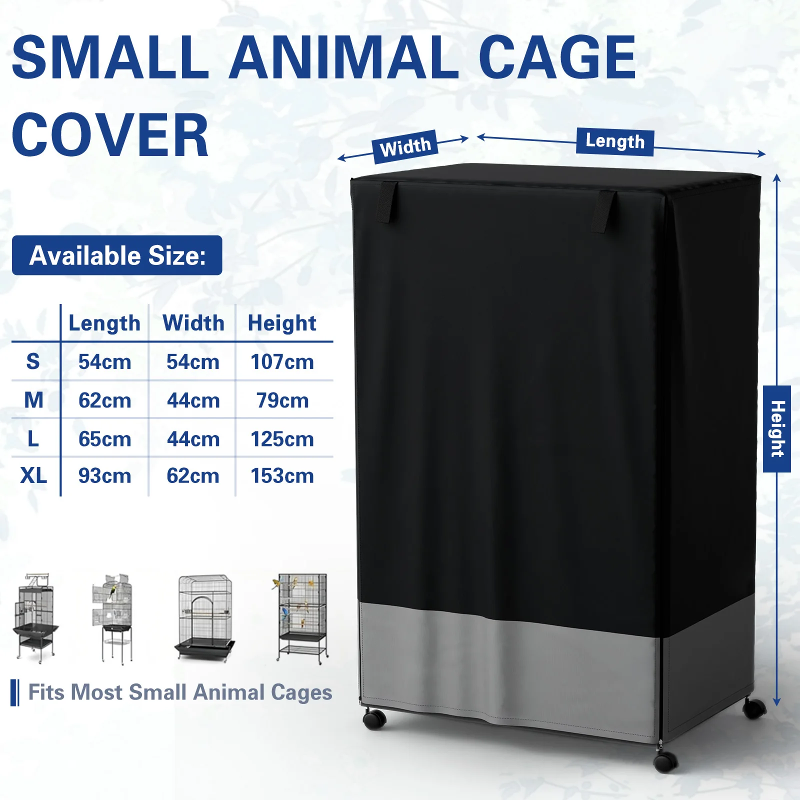 Bird Cage Cover Out Birdcage Cover Durable Breathable Washable Material for Night Heavy Duty Waterproof Pet Parrot Ferret Cov