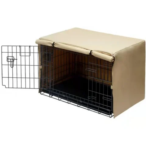 Waterproof Dog Cage Cover Oxford Cloth Sun Proof Pet Kennel Cover Durable Foldable Wire Crate Sun Covers Big Dog Kennel