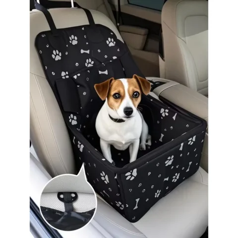 Dog Car Seat with Storage Pocket,Travel Dog Bag Cover Folding Hammock Pet Carriers and Travel Gear for Small Medium Dog Suppl
