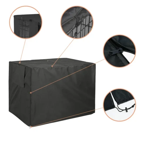 Outdoor Dog Crate Cover Rainproof Dust Windproof Pet Kennel Cover Universal Pet Breathable Kennel Cage Covering