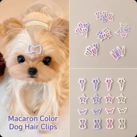 Fashion Dog Hairpins Non Slip Bang Clips Practical Grooming Accessories Exclusively for Maltese Yorkie Small Dogs