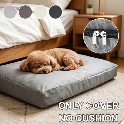 Anti-Dirt Replacement Dog Bed Cover Pad Protector 210D Oxford Waterproof Dog Cushion Cover for Puppy Kitten Other Pet No Fill