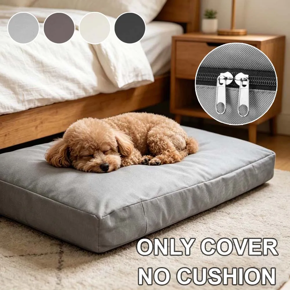 Anti-Dirt Replacement Dog Bed Cover Pad Protector 210D Oxford Waterproof Dog Cushion Cover for Puppy Kitten Other Pet No Fill