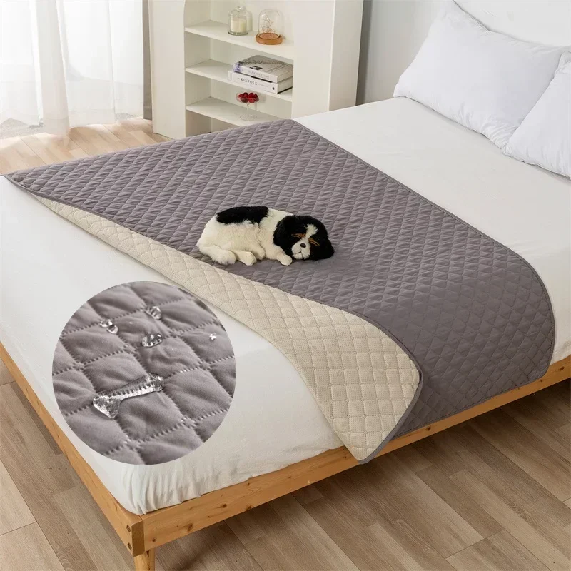 Water Repellent Pets Blanket Bed Mattress Bedspread Cover Cat Solid Color King Size Double Pads Home Dog Mattress Dust Protec