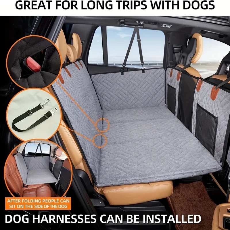 2026 Hot Dog Seat Cover Car Pet Seat Cover Waterproof Pet Seat Cover Hammock Scratch-Proof Non-Slip Durable Soft Pet Backseat