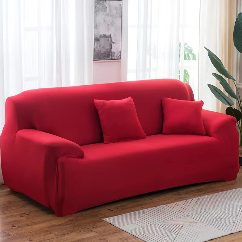 Solid Color Elastic Sofa Covers for Living Room Spandex Sectional Corner Sofa Slipcovers Couch Chair Cover 1/2/3/4 Seater - Image 22