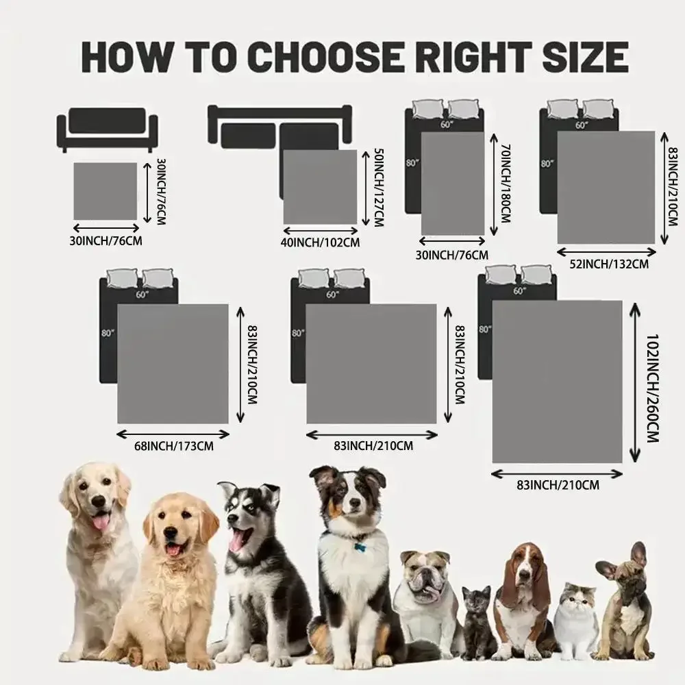 Bed Protector Waterproof Dog Bed Cover Pet Blanket for Furniture Couch Cover for Dog Cat Dirt-Proof Urine Pad Quilted Bedspre