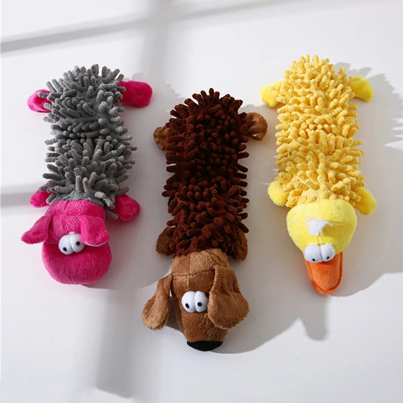 Durable Low Price Pet Dog Plush Toy Animal Shape with Squeaky for Small Dogs Chihuahua Yorkshire Bichon Puppy Chew Cleaning T