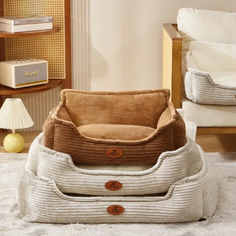 Thiened Autumn Winter Dog Bed Couch Barest Removable and Waable Warm Dog Nest Pad for Small Medium Dogs Pet Sleeping Supplies