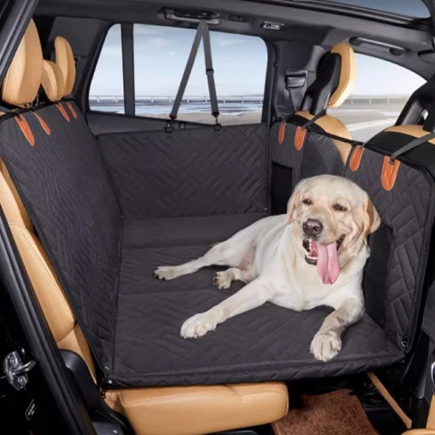 Winter Removable Car Seat Cover Back Seat Extension Dog Pad Waterproof Scratch Proof Nonslip Hammock Rear Seat Cushion for Pe