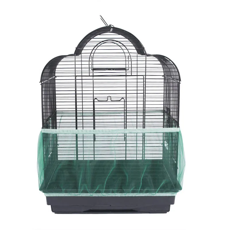 Birdcage Cover Nylon Mesh Bird Parrot Cover Dust Blocking Breathable Fabric Mesh Protective Hood Easy Cleaning Cage Accessori