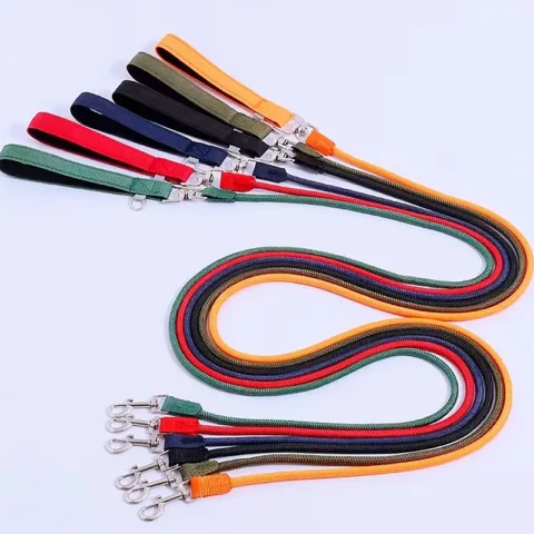 Dog Leash Colorful Long Dogs Leash 2M Pet Chain Nylon Leashes for Dog Walking Comfortabe Handle Dogs Leashes 160cm Pet Suppli