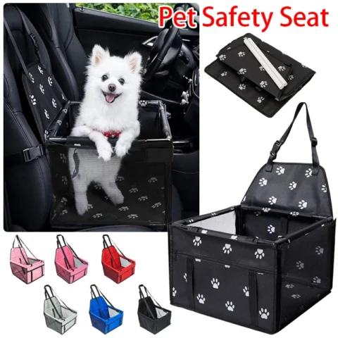 High Quality Travel Pet Dog Car Seat Cover Folding Removable Pet Carriers Bag Safety Stable Travel Pet Dog Car Seat Basket
