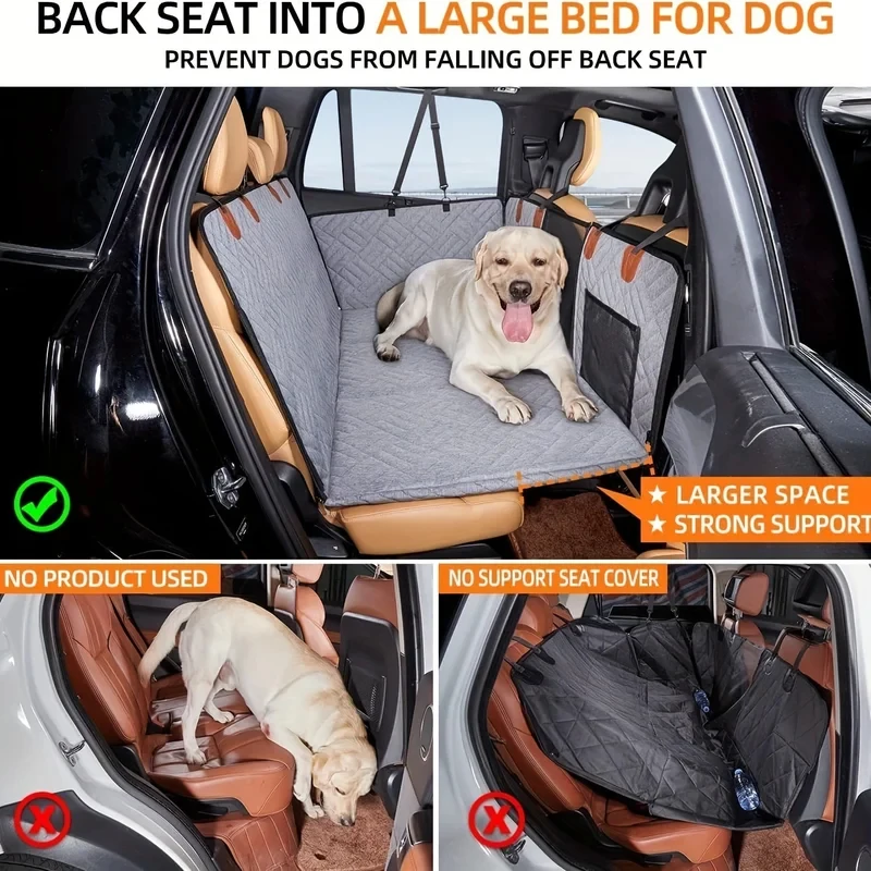 2026 Hot Dog Seat Cover Car Pet Seat Cover Waterproof Pet Seat Cover Hammock Scratch-Proof Non-Slip Durable Soft Pet Backseat