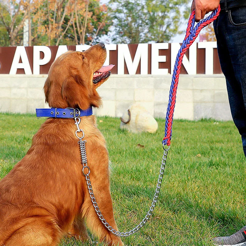 Explosion-Proof Eight Strand Traction Rope Woven Dog Chain Nylon Dog Strap Suitable For Medium And Large Dog Traction Rope Pe