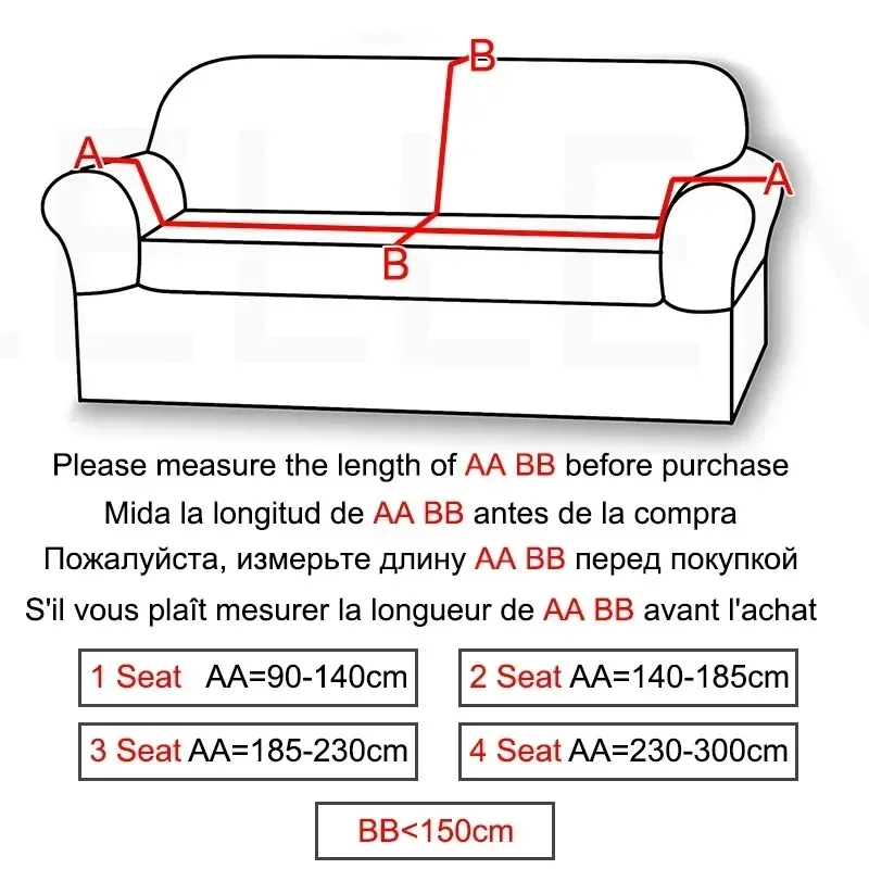 Velvet Sofa Cover Thick Elastic 1/2/3/4 Seater Sofa for Living Room Velvet Plush L Shaped Corner Sofa Cover Couch Cover