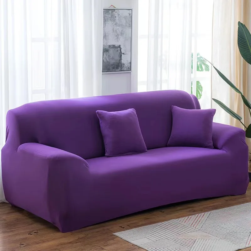 Solid Color Elastic Sofa Covers for Living Room Spandex Sectional Corner Sofa Slipcovers Couch Chair Cover 1/2/3/4 Seater - Image 11