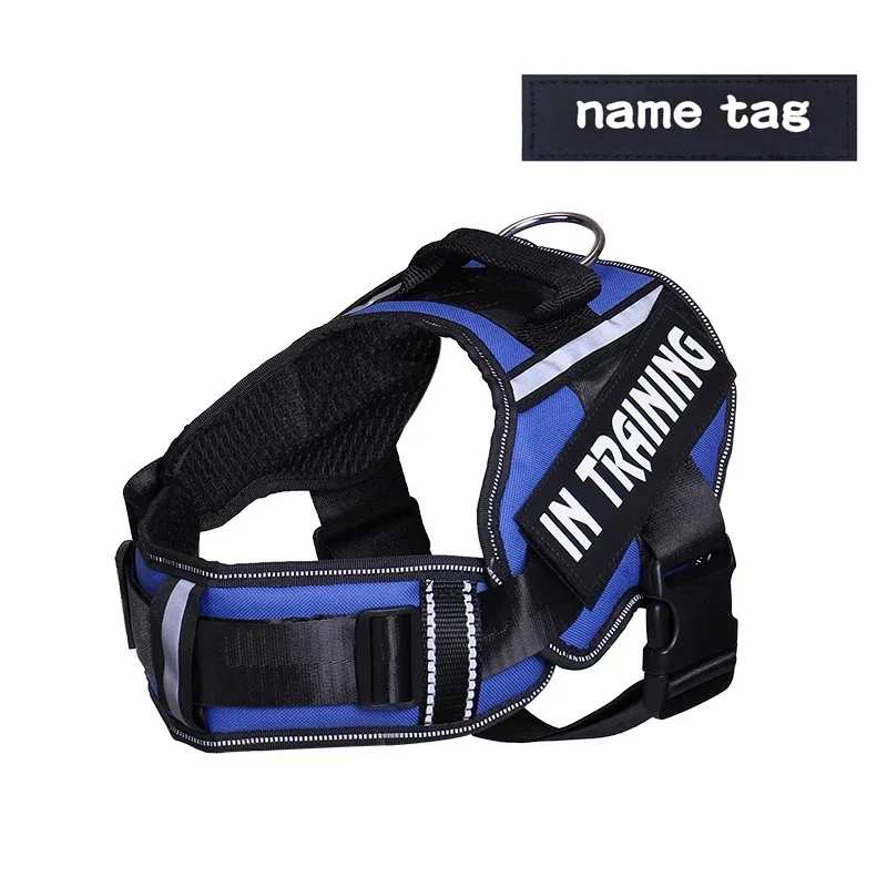 KOMMILIFE Adjustable Nylon Dog Harness Personalized Harness For Dogs Reflective Breathable Neck Guard Dog Harness Vest No Pull - Image 8