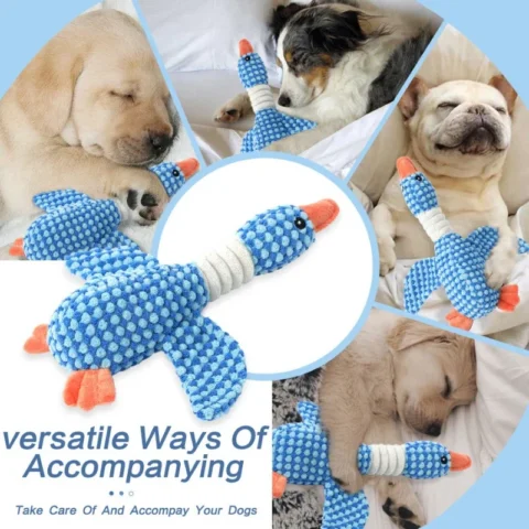 Simulation Goose Pet Toy Built-in Squeaker Durable Molar Toy Funny Play Accessory for Small Medium Large Dog & Kittens Daily 