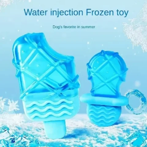 Frozen Dog Chew Toy Summer Cooling Ice Popsicle Puppy Teether Teeth Cleaning Gum Massager Small Medium Pet Supplies Interacti