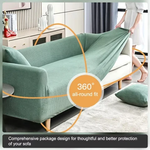 Elastic Sofa Covers For Living Room Fabric Slipcovers Protector Home Decor 1/2/3/4/5 Seater L-Shaped Seater Stretch Fabric