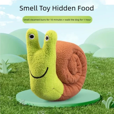 Pet Snail Shaped Foraging Mat Fun Sniffing Toy Food Hide Design Odor Control Puzzle Training Toy For Dog Cat