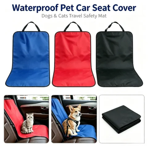 Waterproof Pet Cover Protector Mat for Car Back Rear Seat, Safe Travel Safety Cover for Dogs and Cats