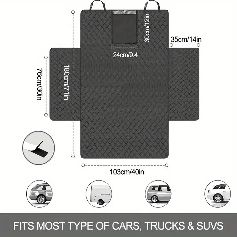Dog Carrier Wear-resistant Dog Car Seat Cover For SUV Waterproof Portable Durable Liner Cover Protects Vehicle Easy To Instal