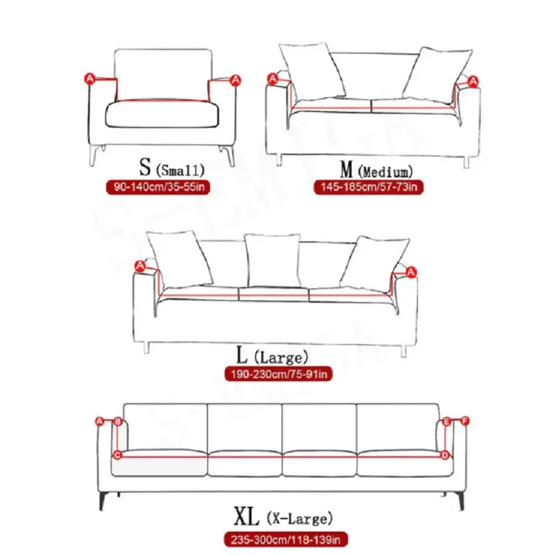 Solid Color Elastic Sofa Covers for Living Room Spandex Sectional Corner Sofa Slipcovers Couch Chair Cover 1/2/3/4 Seater
