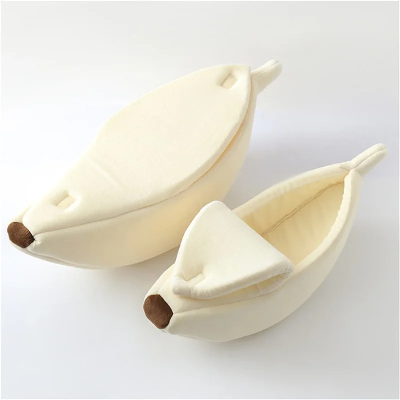 Banana Shaped Deep Sleep Pet Nest Warm Winter Cat Bed Indoor Soft Small Dog Cat Sleeping House Furniture