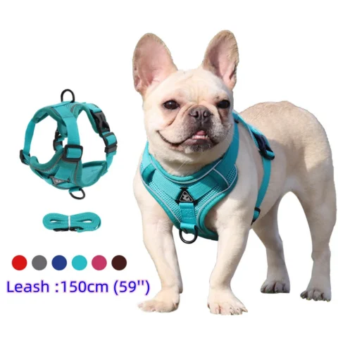 Harness and Leash Set Pet Accessories Dog Harness For Small Dog French Bulldog Pug Pitbull Puppy Pectoral Collar Chiens Suppl