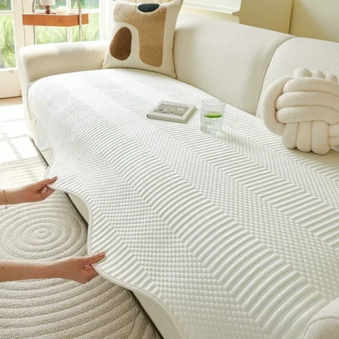 1PC Ice Silk Summer Sofa Cover Cool Universal Sofa Cushion Solid Color Non-Slip L shape Couch Towel for Living Room 소파커버