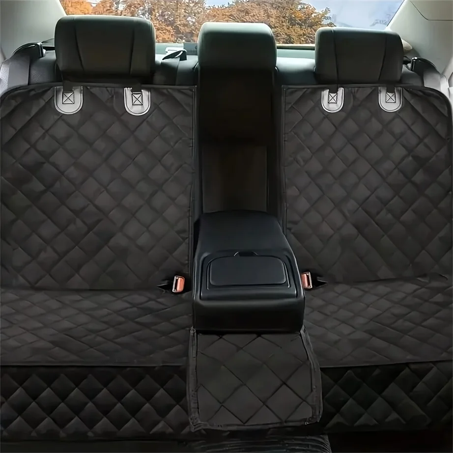Premium Dog Seat Cover – Anti-Scratch, Anti-Slip, Washable, Armrest Compatible. Protect fur & mud!