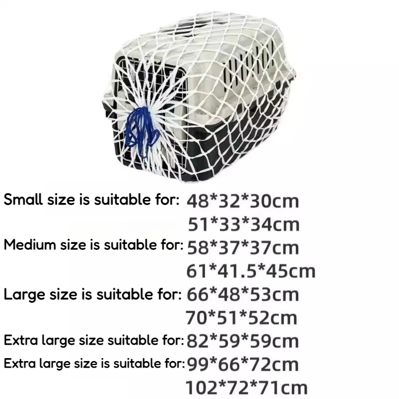 Pet Airline Crate Protective Net Thickened Nylon Anti Escape Mesh Cover for Pet Travel Shipping Airport Safety Pet Crate Net