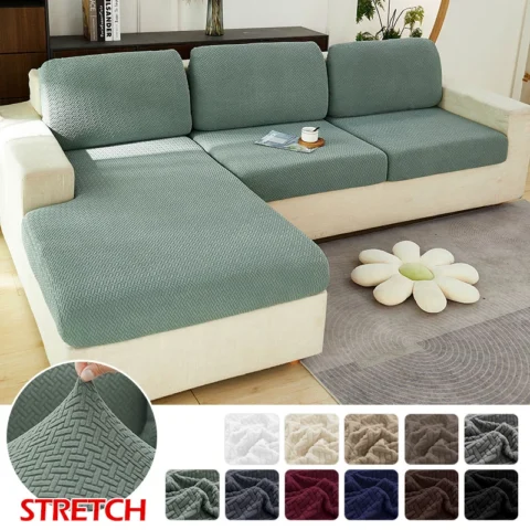 Jacquard Sofa Seat Cushion Cover Furniture Protector Sofa Covers for Living Room Washable Stretch Sofas Cover Sofa Slipcovers