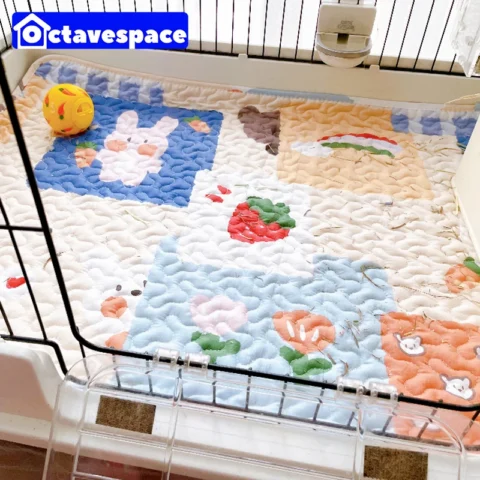 Rabbit Floor Mat Pet Sofa Cushion Training Pad Four Seasons Universal Cage Mat Cat Dog Sleeping Blanket Fence Pad Bunny Suppl