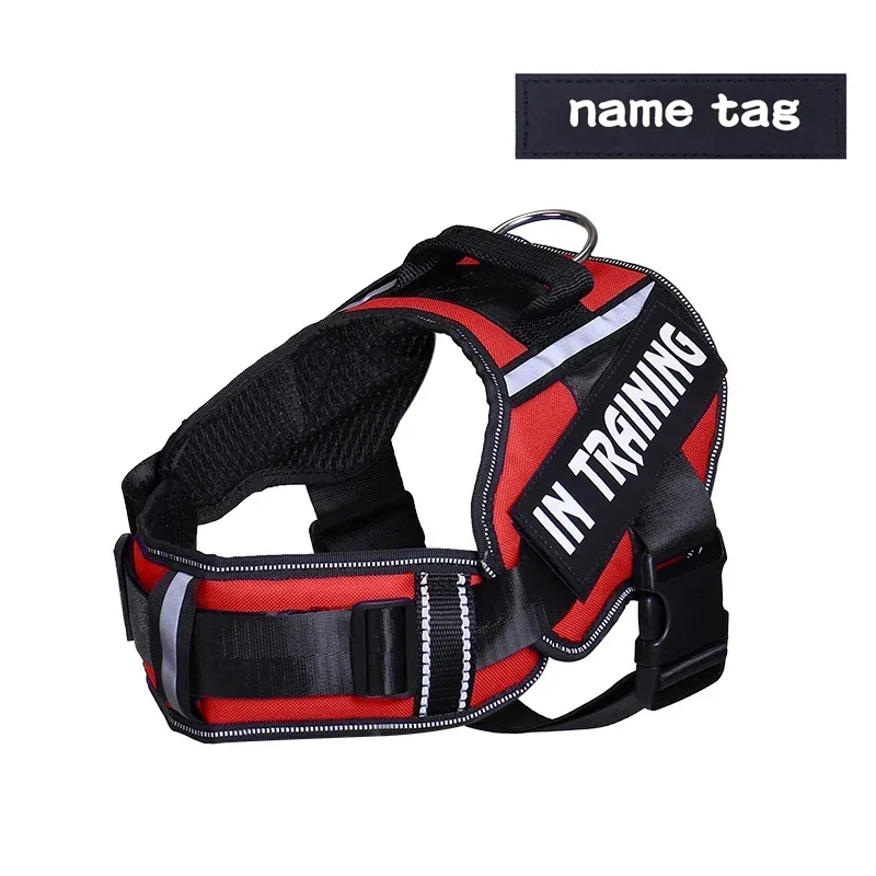 KOMMILIFE Adjustable Nylon Dog Harness Personalized Harness For Dogs Reflective Breathable Neck Guard Dog Harness Vest No Pull - Image 7