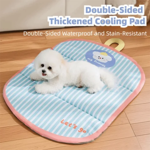 Washable Cartoon Pet Cooling Mat anti-scratch Ice Gel Dog Cat Sleeping Pad Portable Keep Cooling Dog Cold Bed Mat Pet Supplie