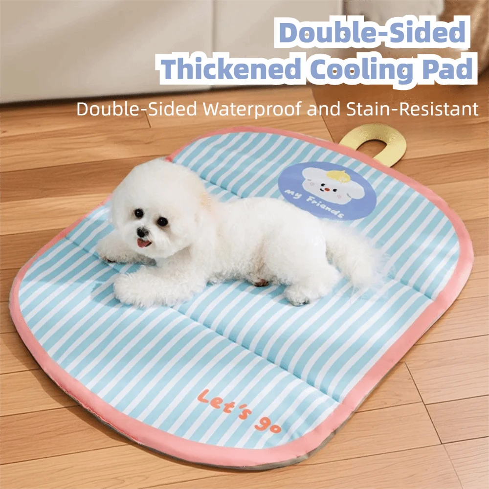 Washable Cartoon Pet Cooling Mat anti-scratch Ice Gel Dog Cat Sleeping Pad Portable Keep Cooling Dog Cold Bed Mat Pet Supplie