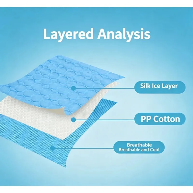 Summer Pet Ice Pad Cool Sleeping Mat Breathable Ice Silk Washable Pet Bed Durable Dog Cat Cushion Pet Supplies for Home Outdo
