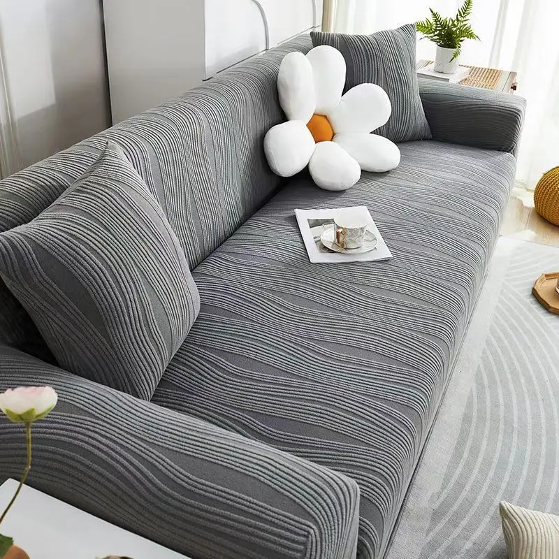90-360cm Full Package Universal Elastic Sofa Slipcover Solid Color Anti Cat Scratch Durable 2/3/4/5 Seater Sofa Cover All Season - Image 3
