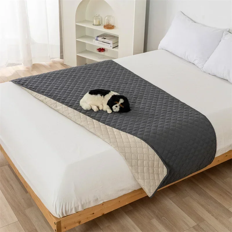 Water Repellent Pets Blanket Bed Mattress Bedspread Cover Cat Solid Color King Size Double Pads Home Dog Mattress Dust Protector - Image 7