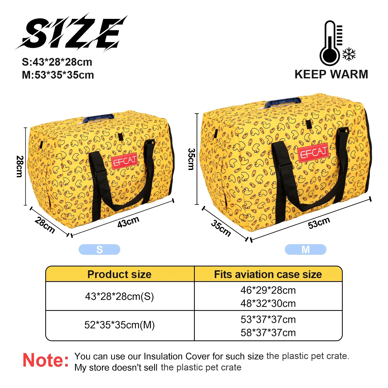 Winter Insulated Pet Crate Cover,Outdoor Coldproof Windproof Dog Cat Crate Outer Cover