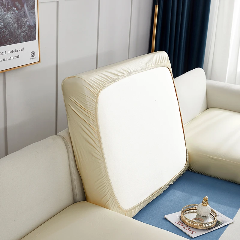 Stretch PU leather waterproof sofa cushion cover sofa seat slipcover backrest cover easy clean sofa protector for pets kids - Image 17