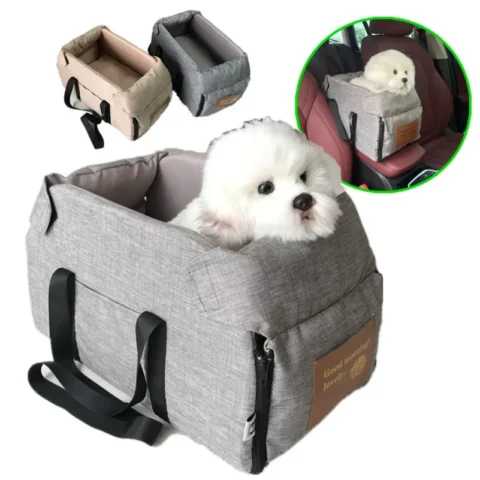 Pet Products Portable Console Booster Dog Car Seat & Carrier for Small Dogs & Cats,Car Seat for Center Car Armrest Safety Tet