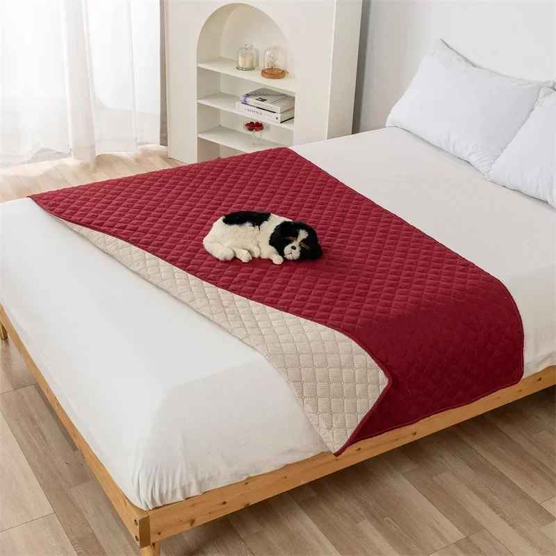 Water Repellent Pets Blanket Bed Mattress Bedspread Cover Cat Solid Color King Size Double Pads Home Dog Mattress Dust Protec