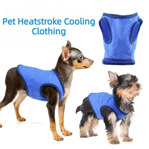 Summer Pet Cooling Vest Heatstroke Prevention Cooling Vest for Dogs Sweat Absorbing Breathable Vest with Air Vent Cooling Sup